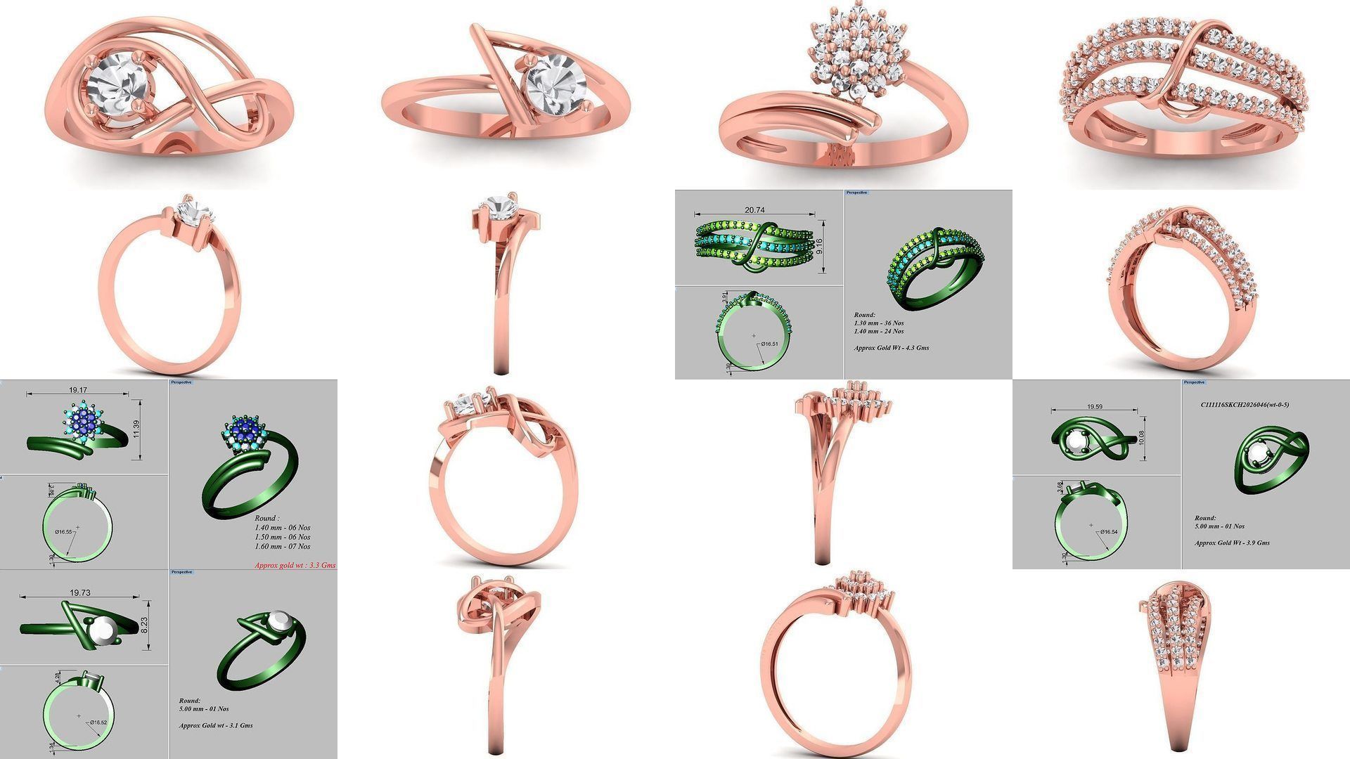 100 Solitaire Wedding Engagement Rings Collection _6