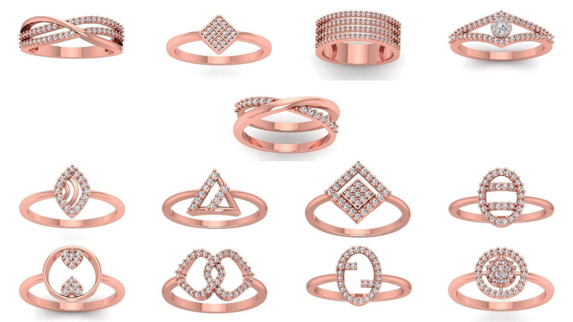 100 Solitaire Wedding Engagement Rings Collection _5