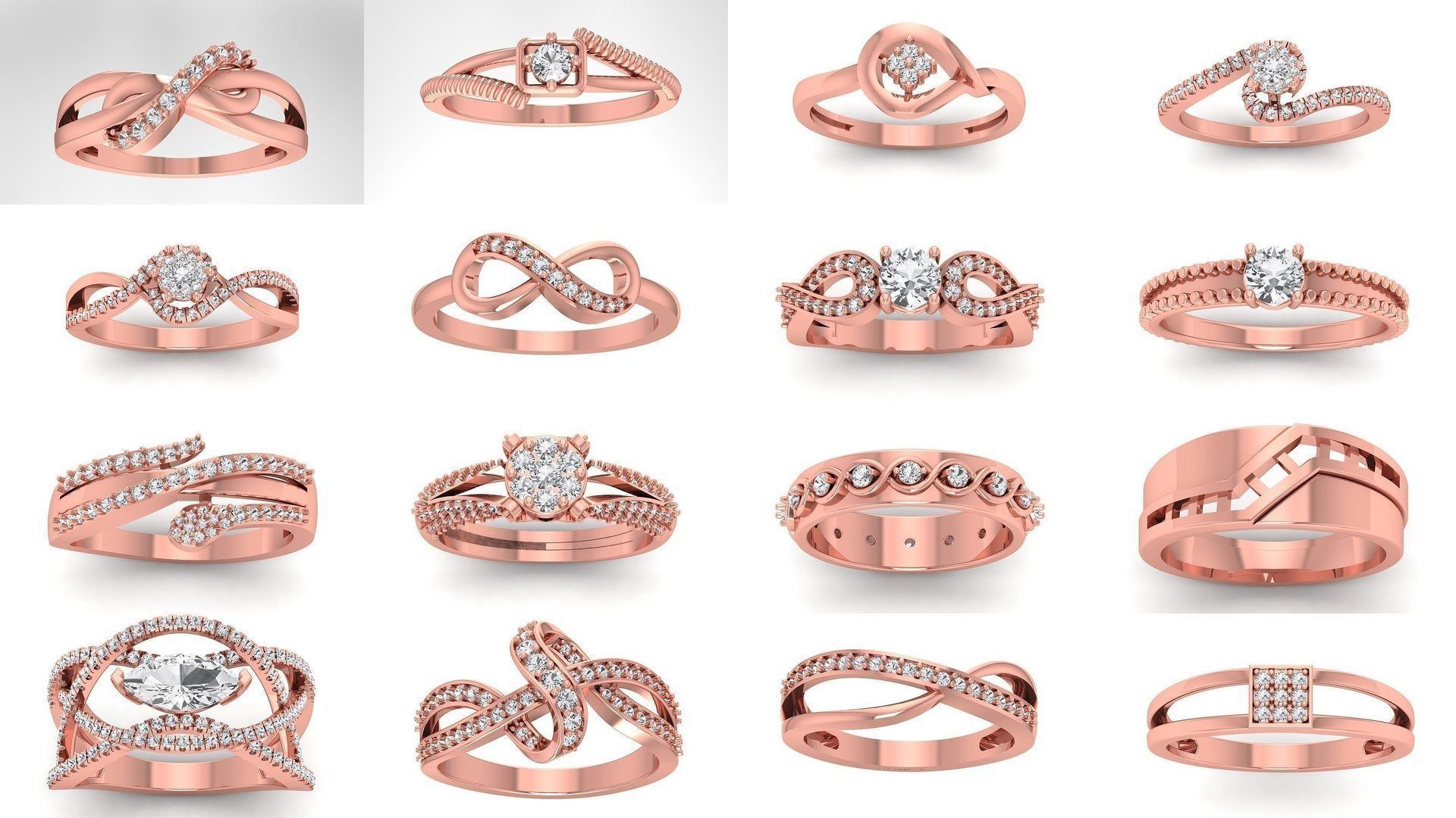 100 Solitaire Wedding Engagement Rings Collection _4