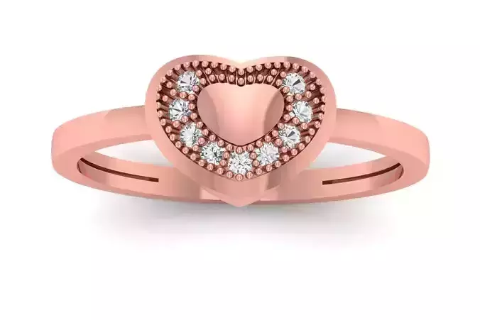 Solitaire Wedding Engagement Heart Ring