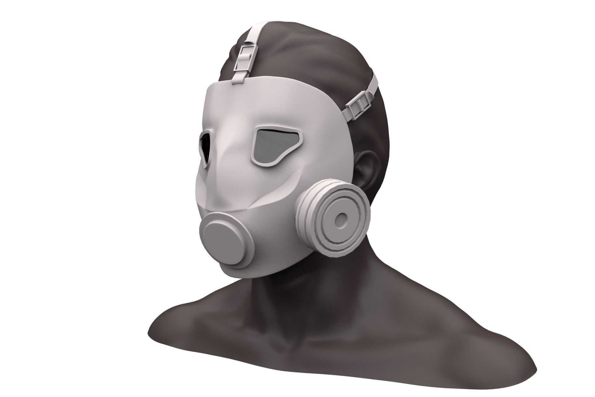 14 Gas Mask Base Mesh Pack 3D model_19