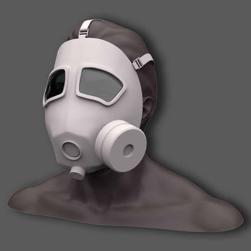 14 Gas Mask Base Mesh Pack 3D model_6