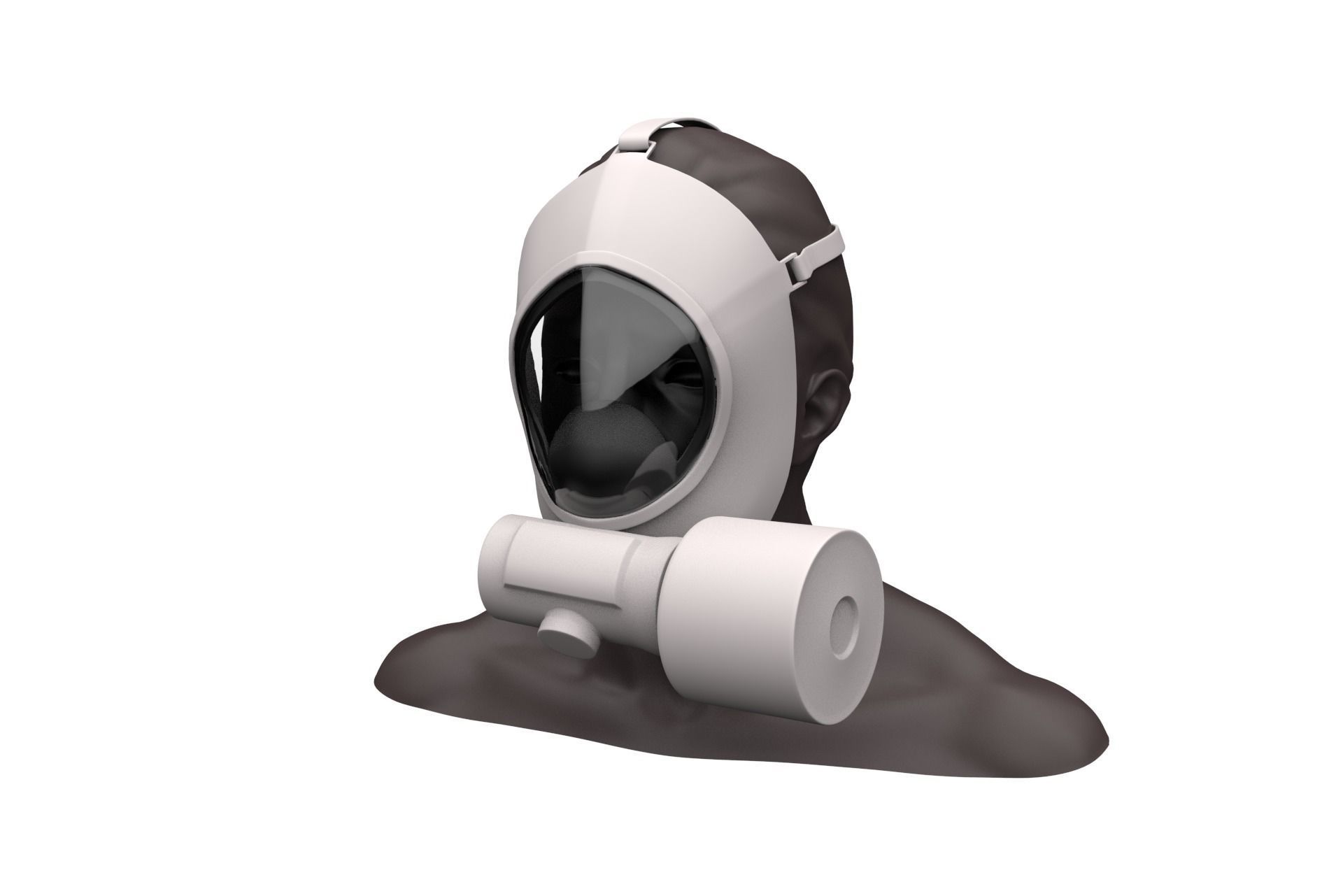 14 Gas Mask Base Mesh Pack 3D model_12