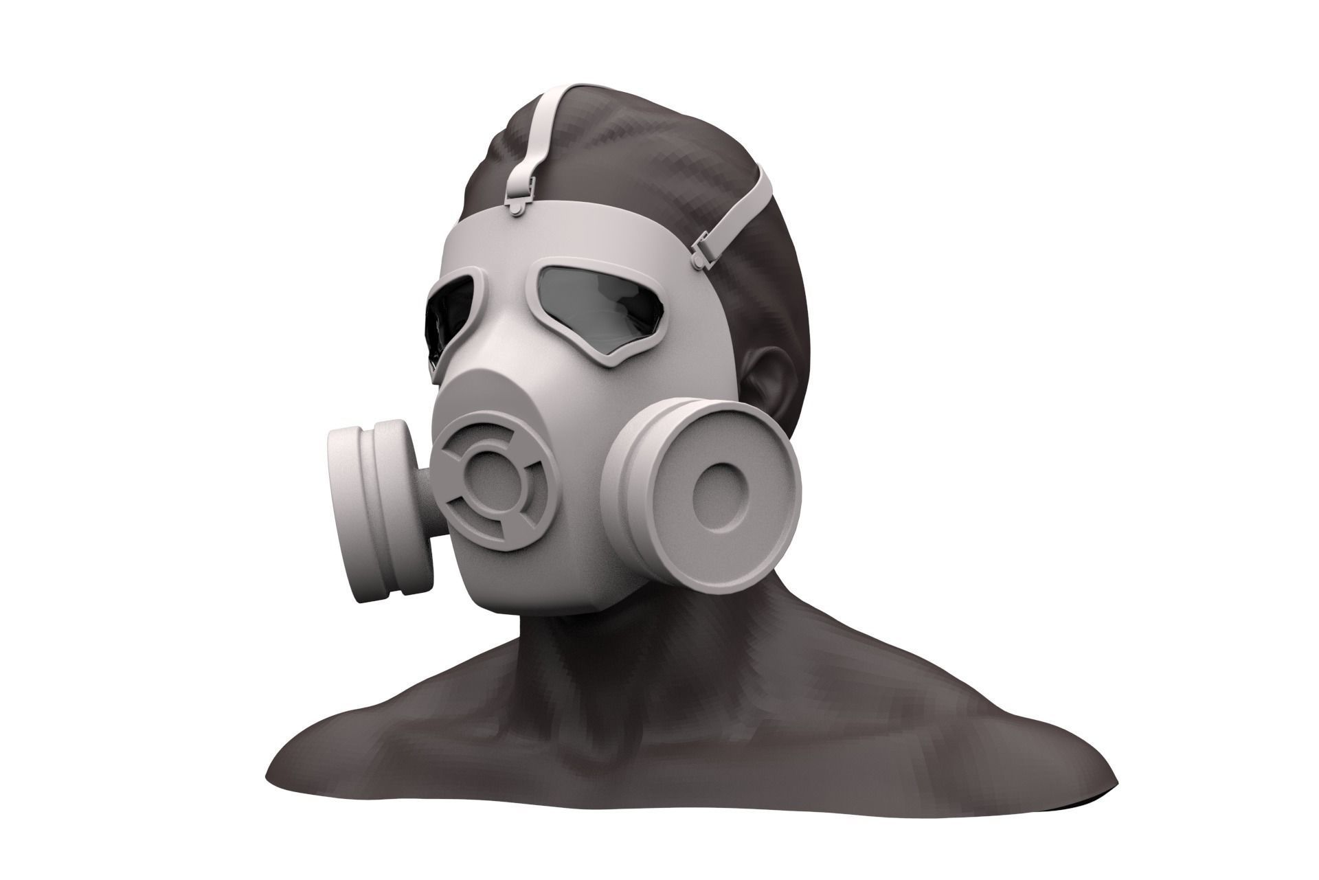 14 Gas Mask Base Mesh Pack 3D model_16
