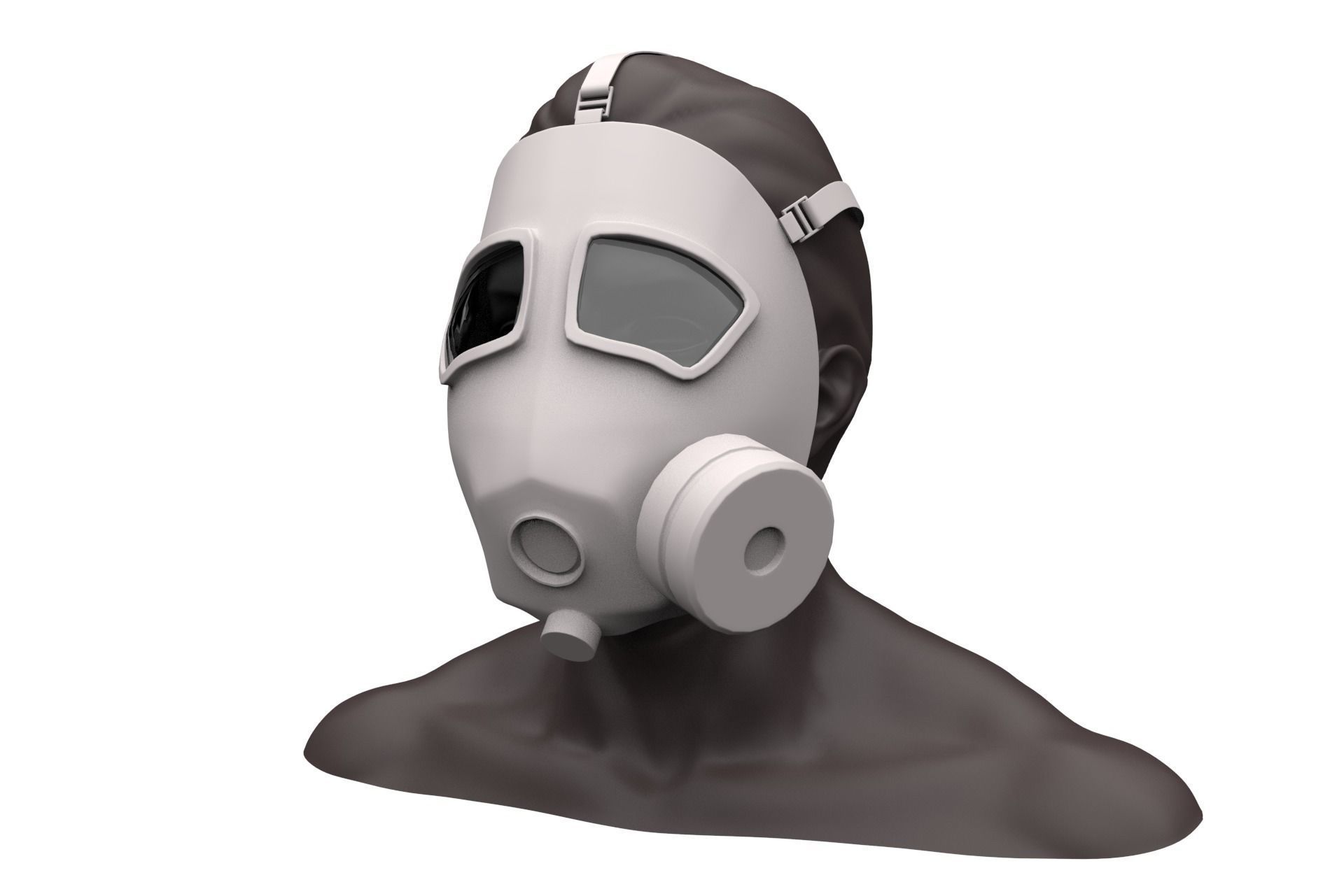 14 Gas Mask Base Mesh Pack 3D model_23
