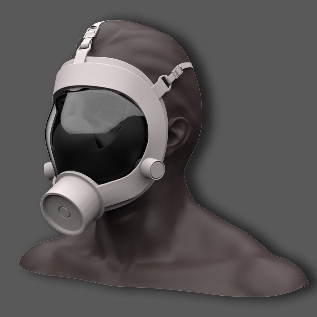 14 Gas Mask Base Mesh Pack 3D model_3