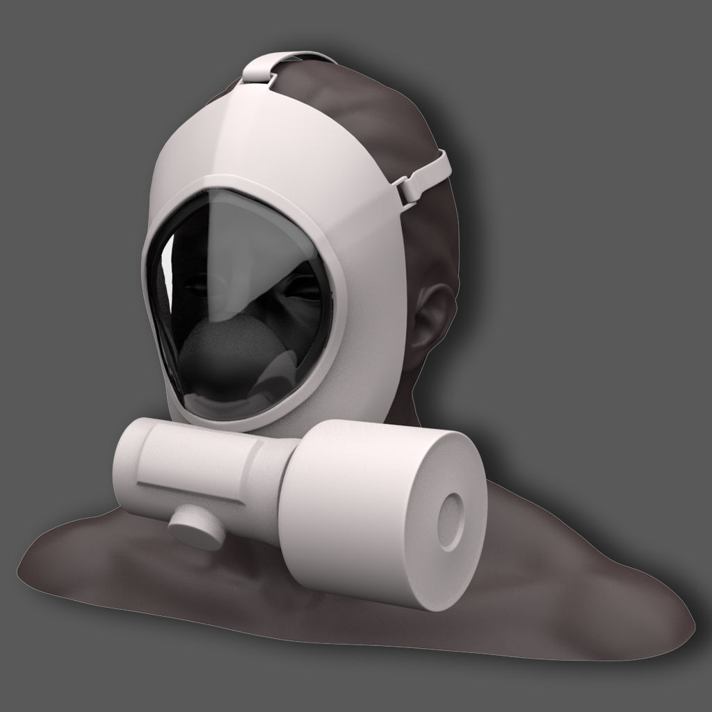 14 Gas Mask Base Mesh Pack 3D model_7