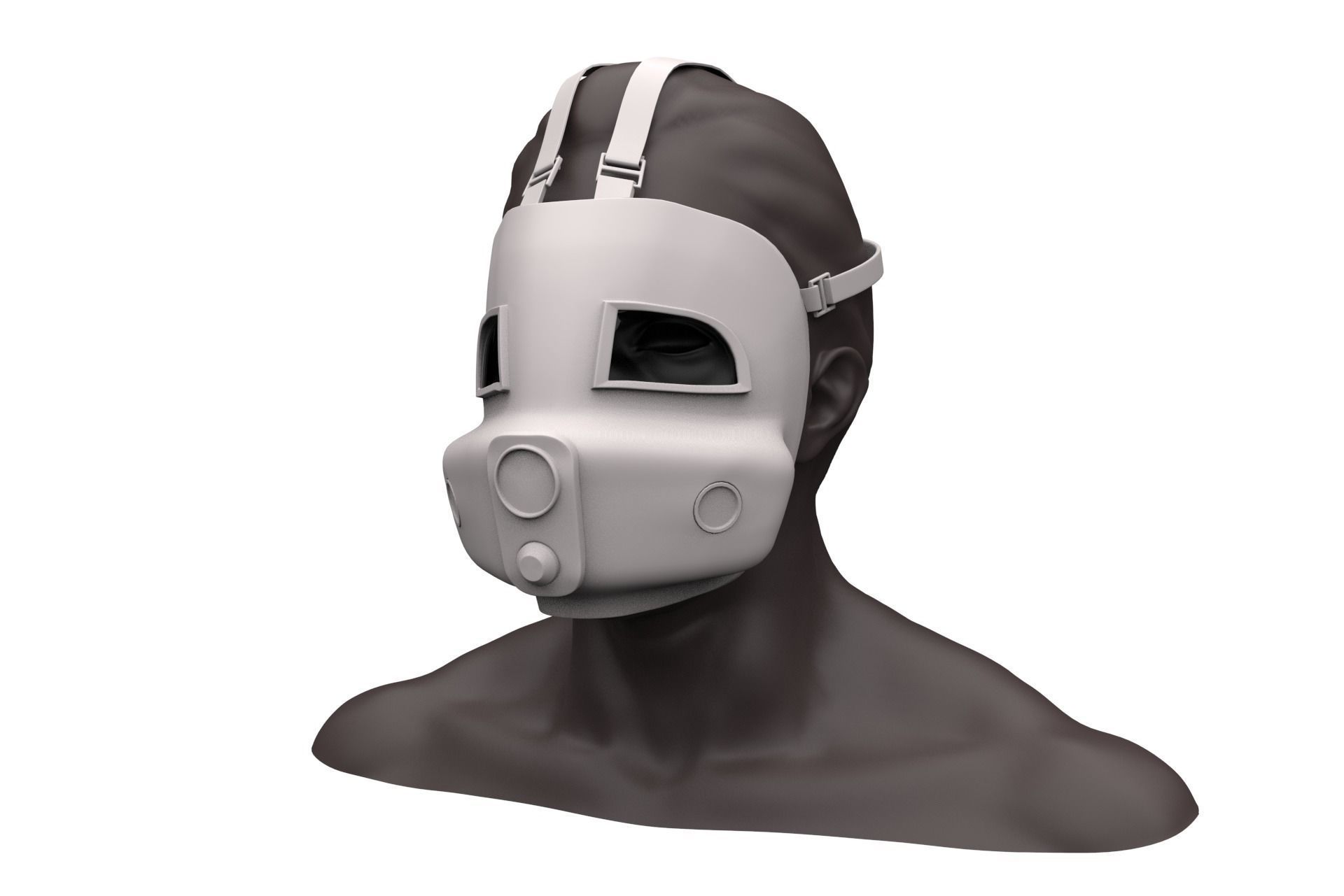 14 Gas Mask Base Mesh Pack 3D model_22