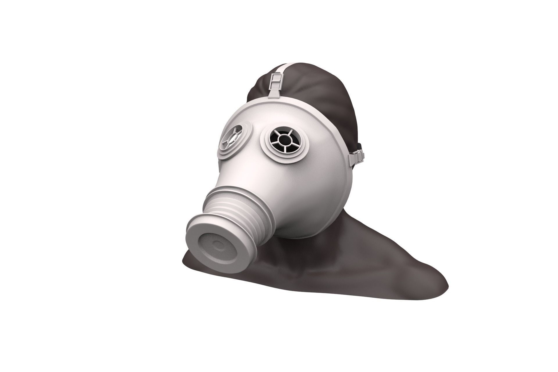 14 Gas Mask Base Mesh Pack 3D model_10