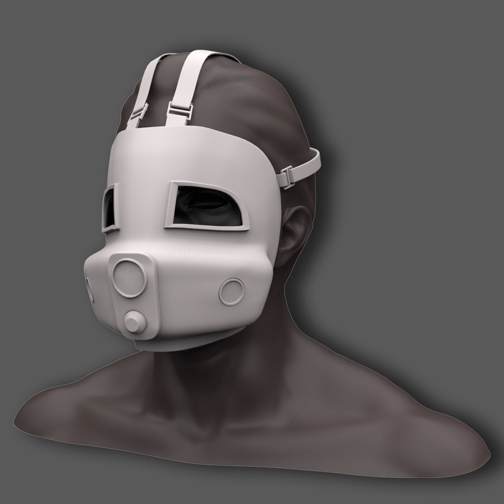 14 Gas Mask Base Mesh Pack 3D model_5