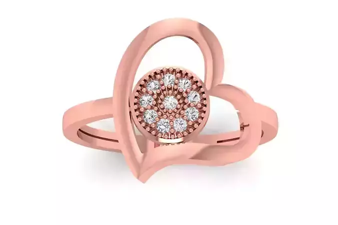 Solitaire Wedding Engagement Heart Ring