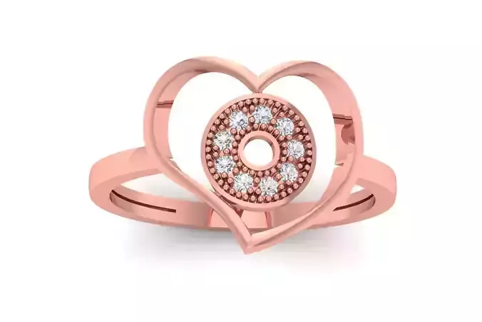 Solitaire Wedding Engagement Heart Ring