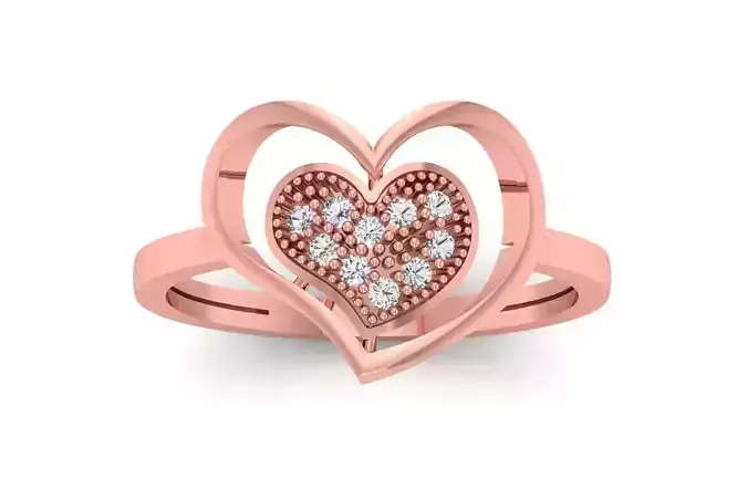 Solitaire Wedding Engagement Heart Ring