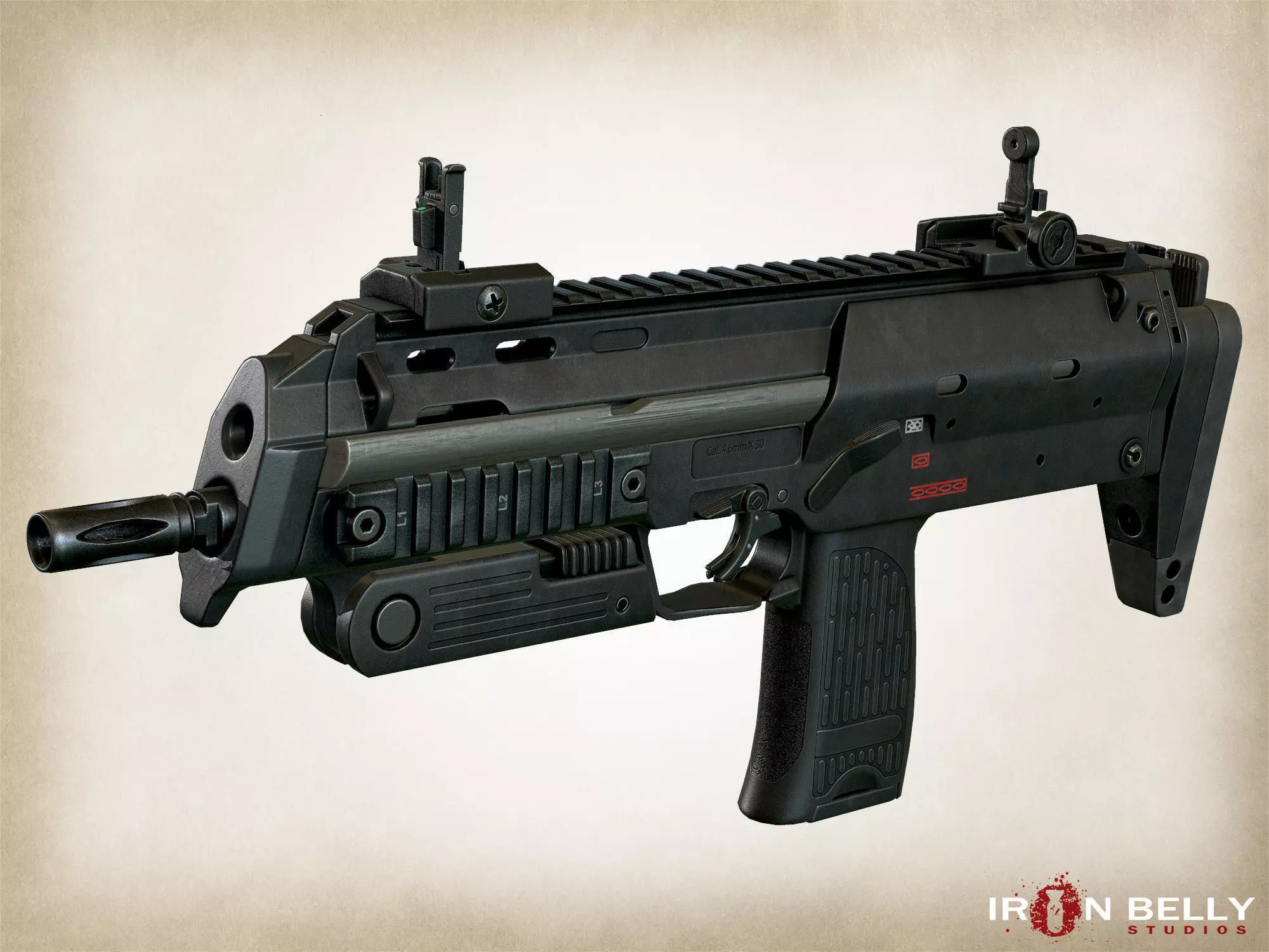 AAA FPS MP7A1  Low-poly 3D model_0