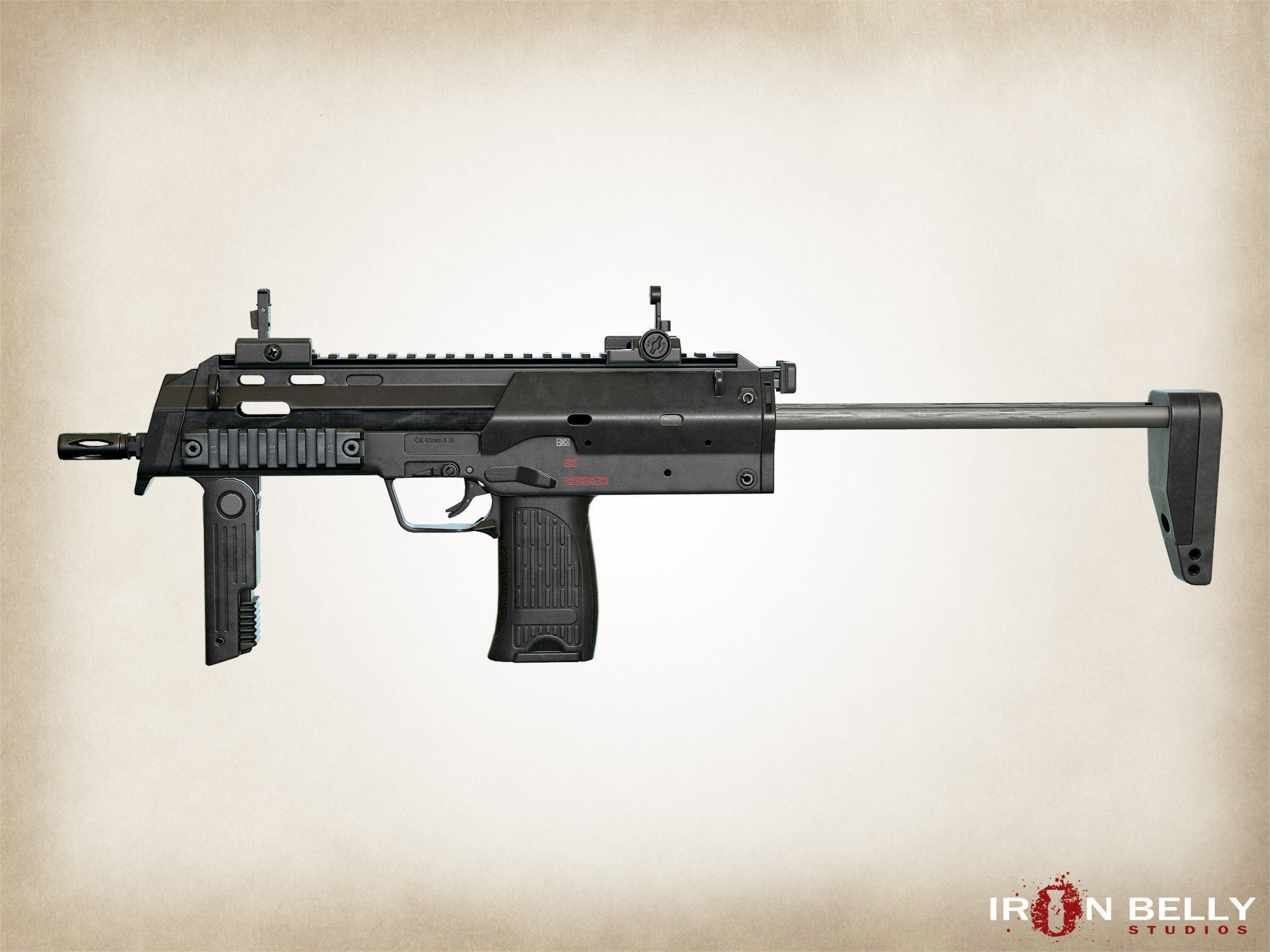 AAA FPS MP7A1  Low-poly 3D model_3