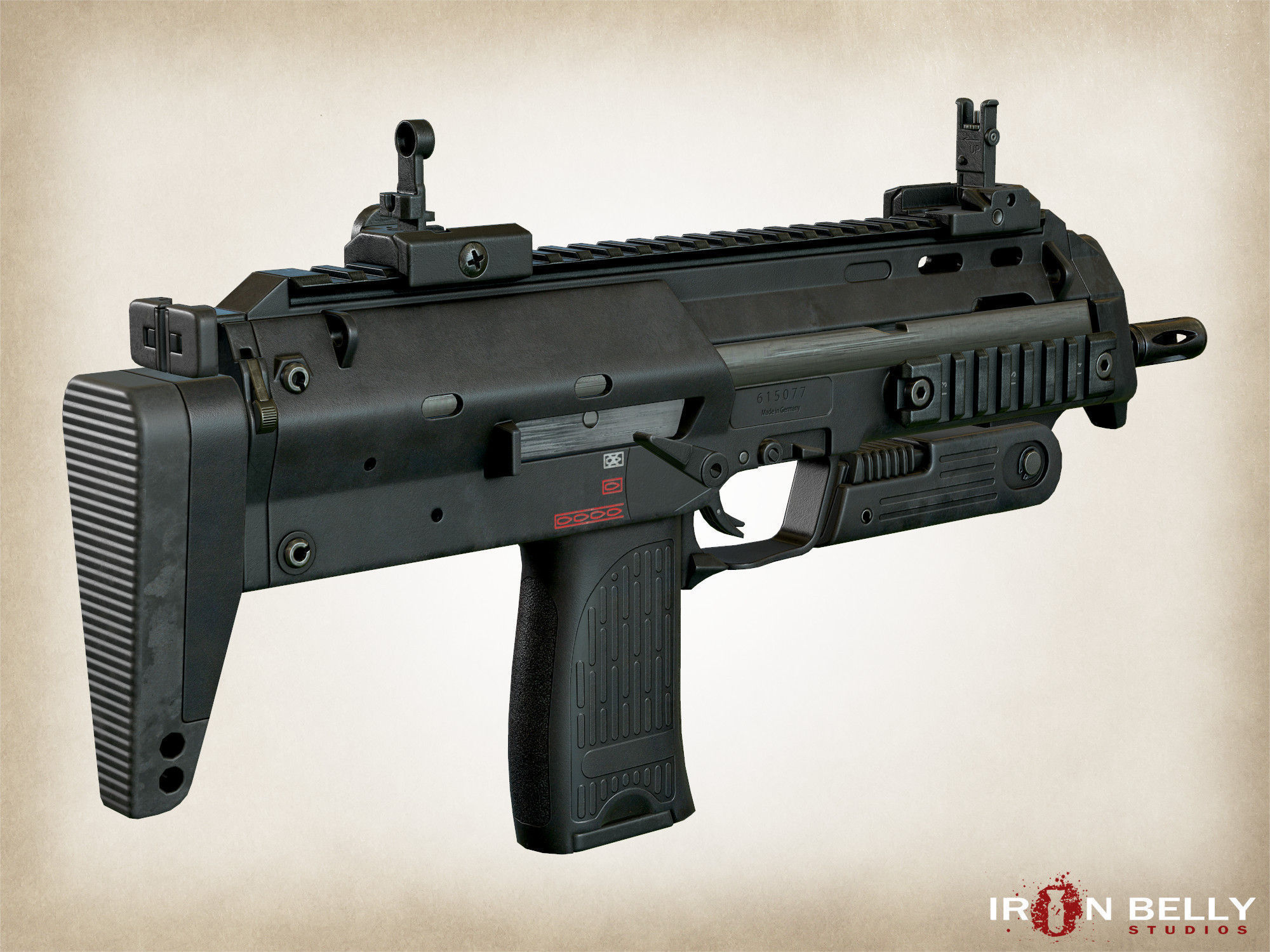 AAA FPS MP7A1  Low-poly 3D model_2