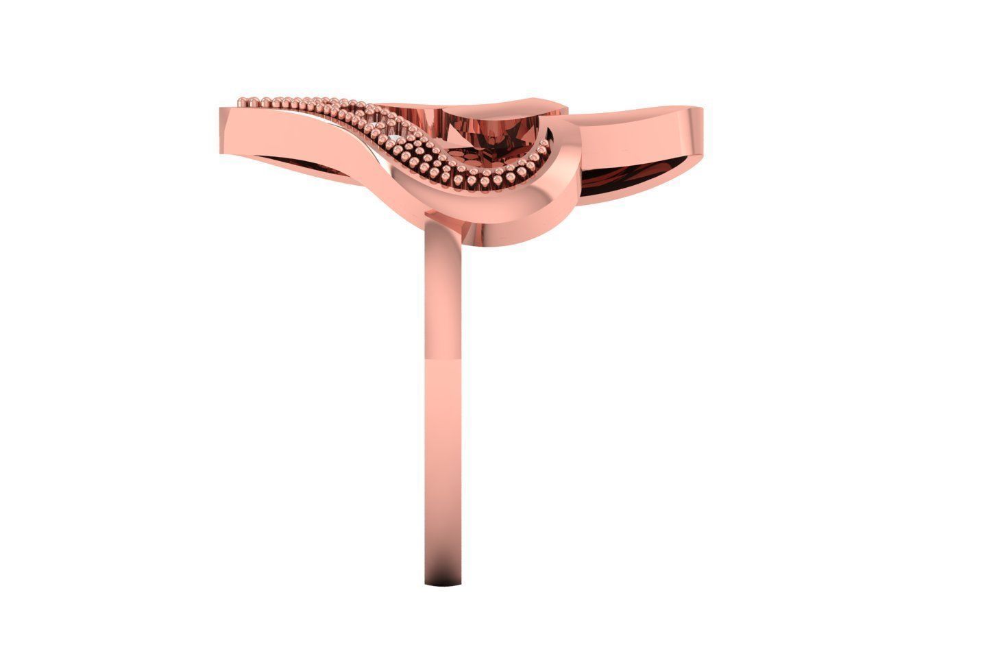 Solitaire Wedding Engagement Heart Ring 3D print model_1