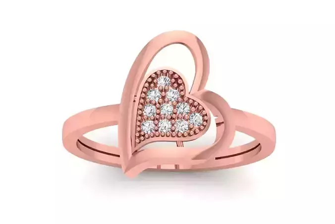 Solitaire Wedding Engagement Heart Ring