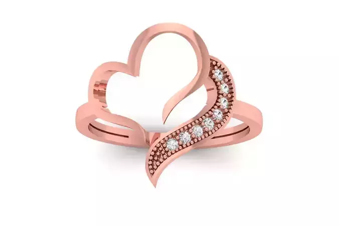 Solitaire Wedding Engagement Heart Ring