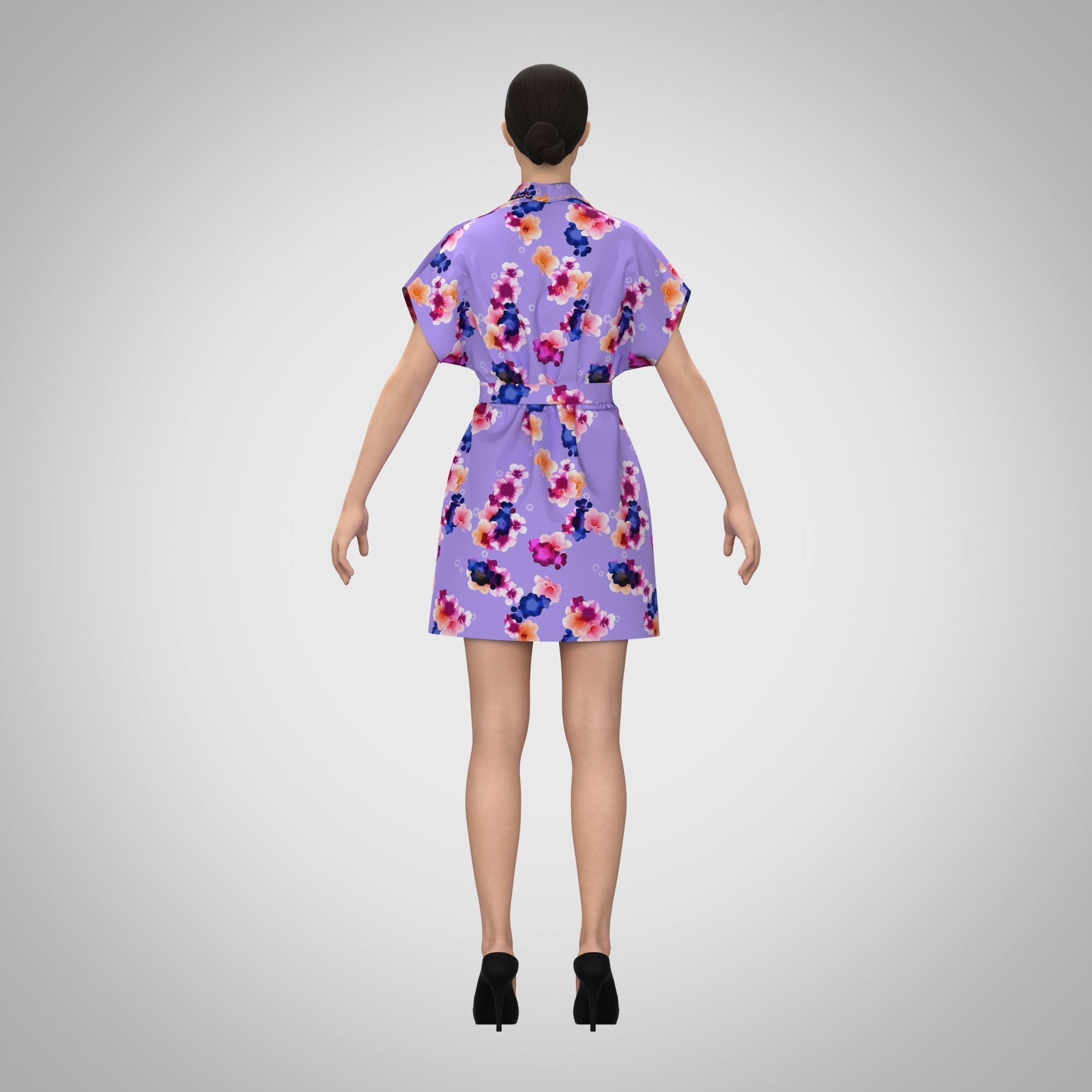 3d Element Robe 3D model Womens Premium Summer robe VR / AR / low-poly | CGTrader