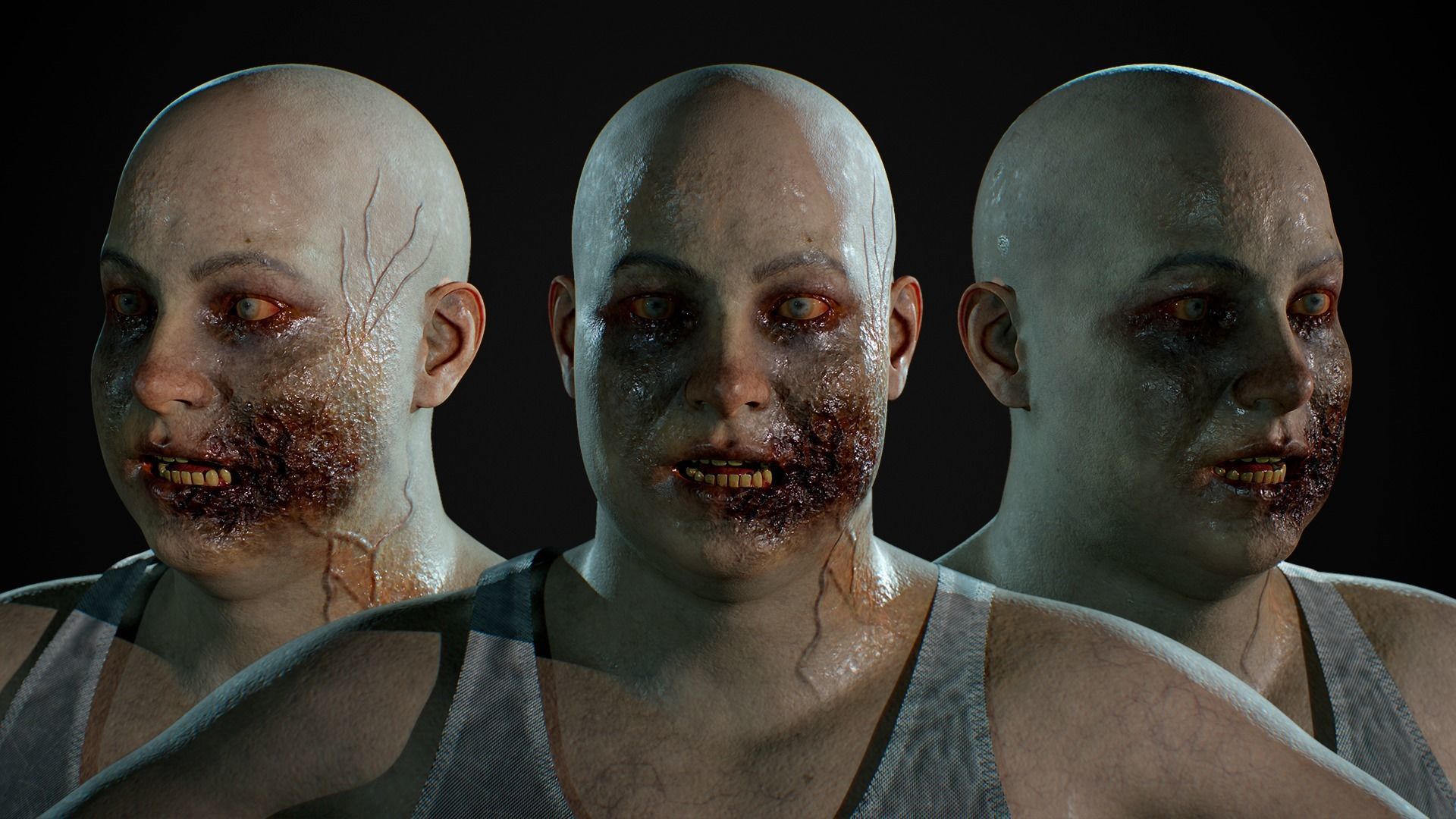 Big Zombie  Low-poly 3D model_4