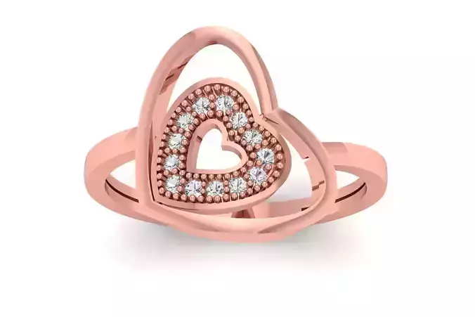 Solitaire Wedding Engagement Heart Ring