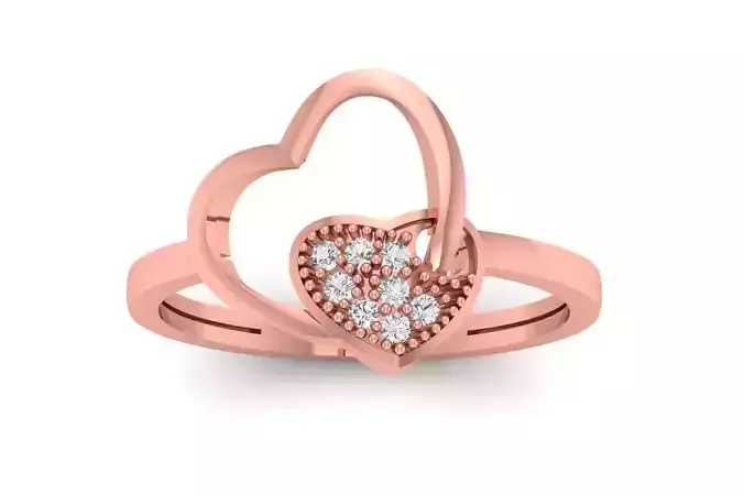 Solitaire Wedding Engagement Heart Ring