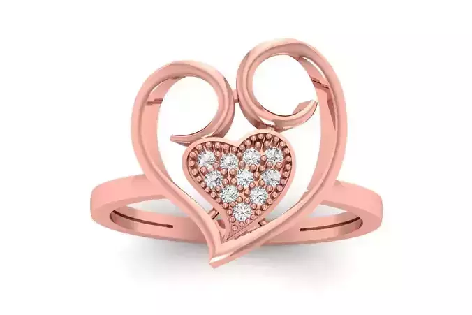 Solitaire Wedding Engagement Heart Ring
