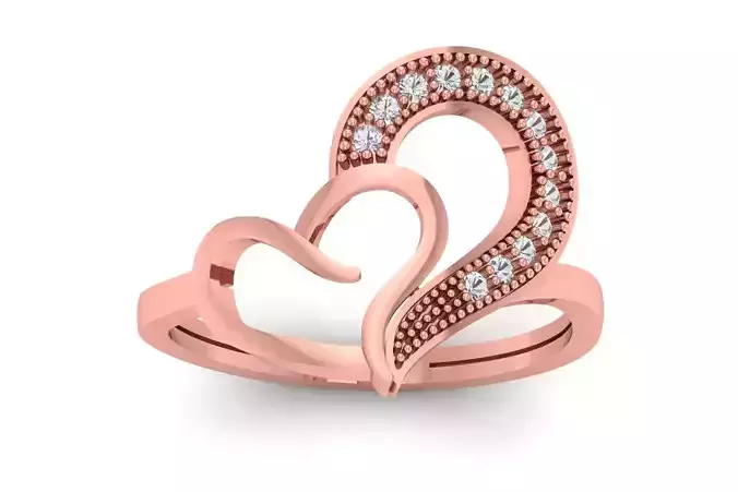 Solitaire Wedding Engagement Heart Ring