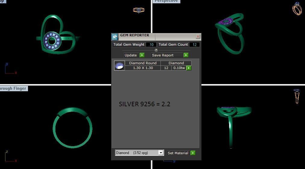 Solitaire Wedding Engagement Heart Ring 3D print model_4