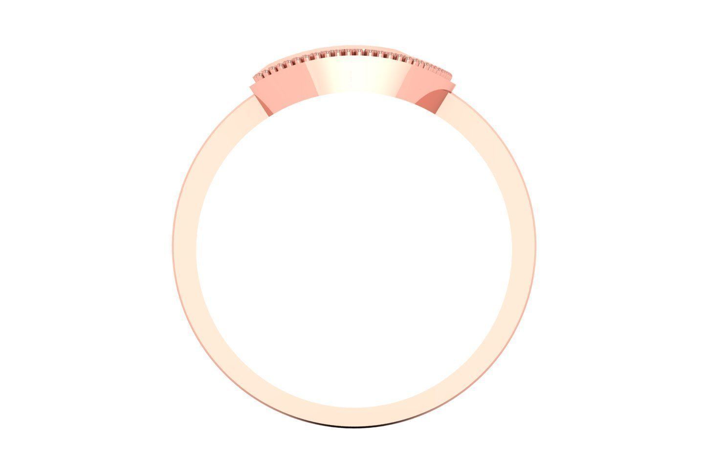 Solitaire Wedding Engagement Heart Ring 3D print model_2