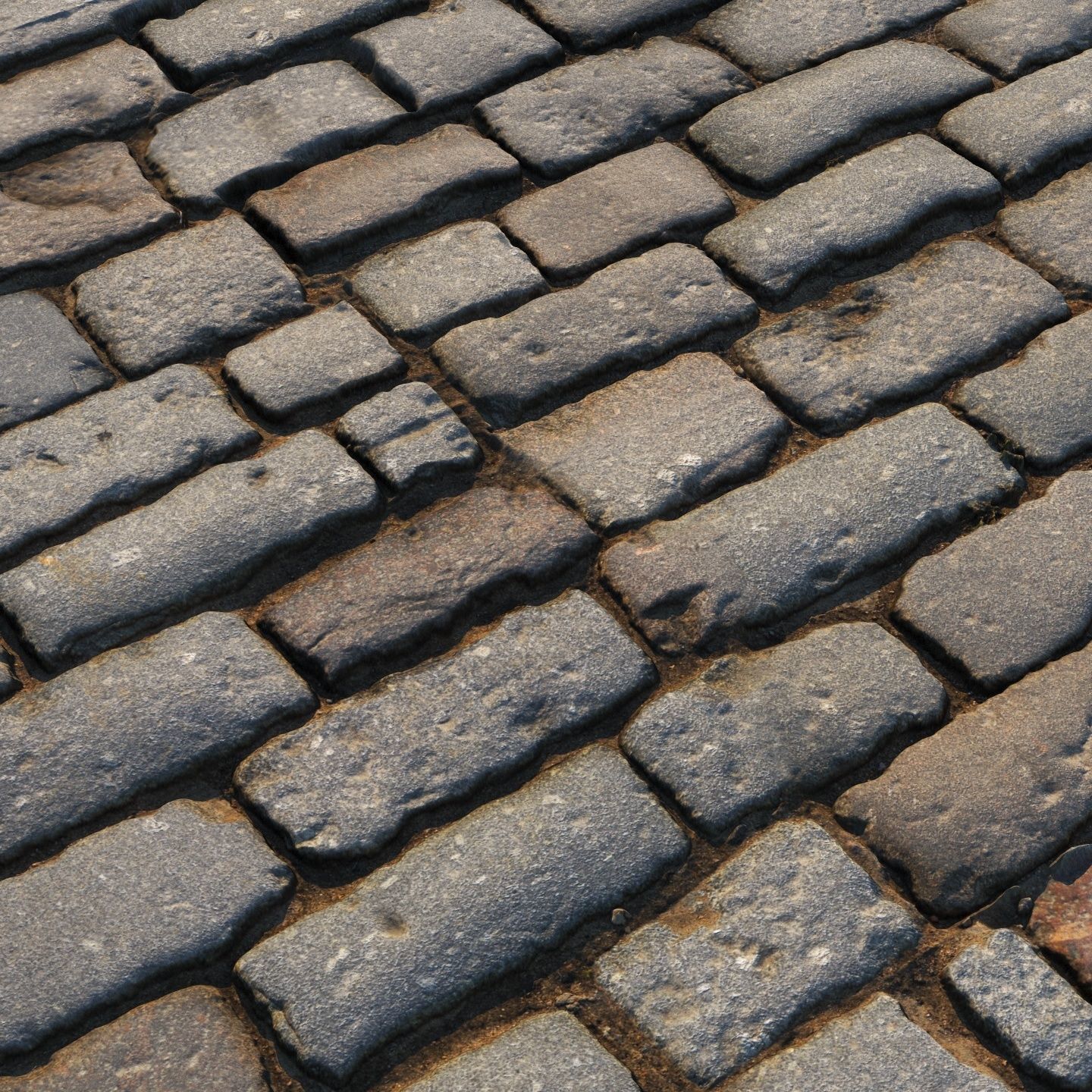 Rectangular paving slab material 07 3D model_4