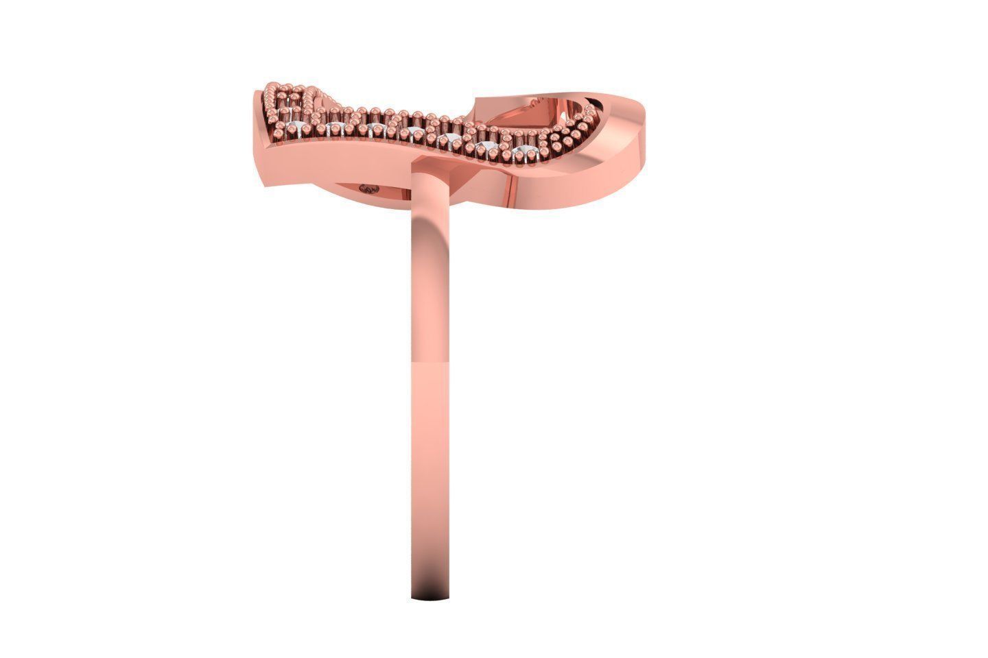 Solitaire Wedding Engagement Heart Ring 3D print model_1