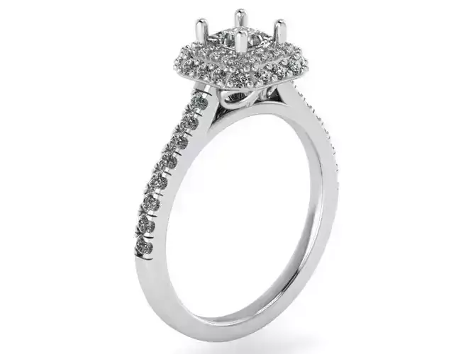 Round Diamond ring 2047 3D print model 