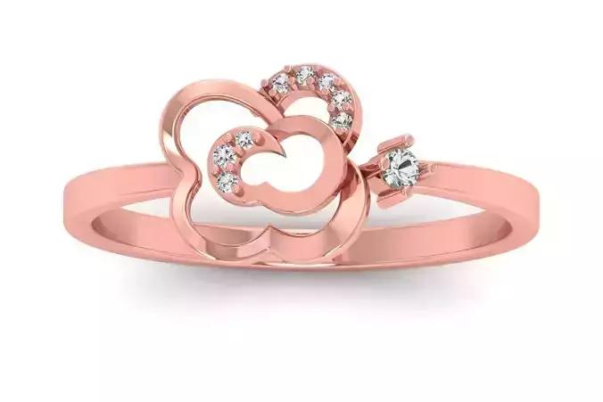 Solitaire Wedding Engagement Heart Ring 3D print model