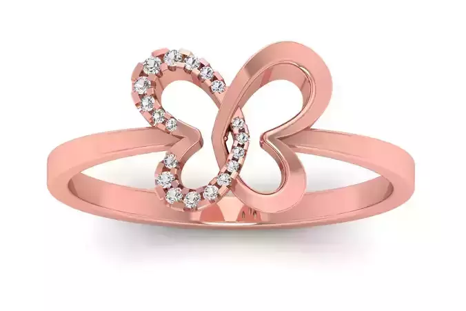 Solitaire Wedding Engagement Heart Ring 3D print model