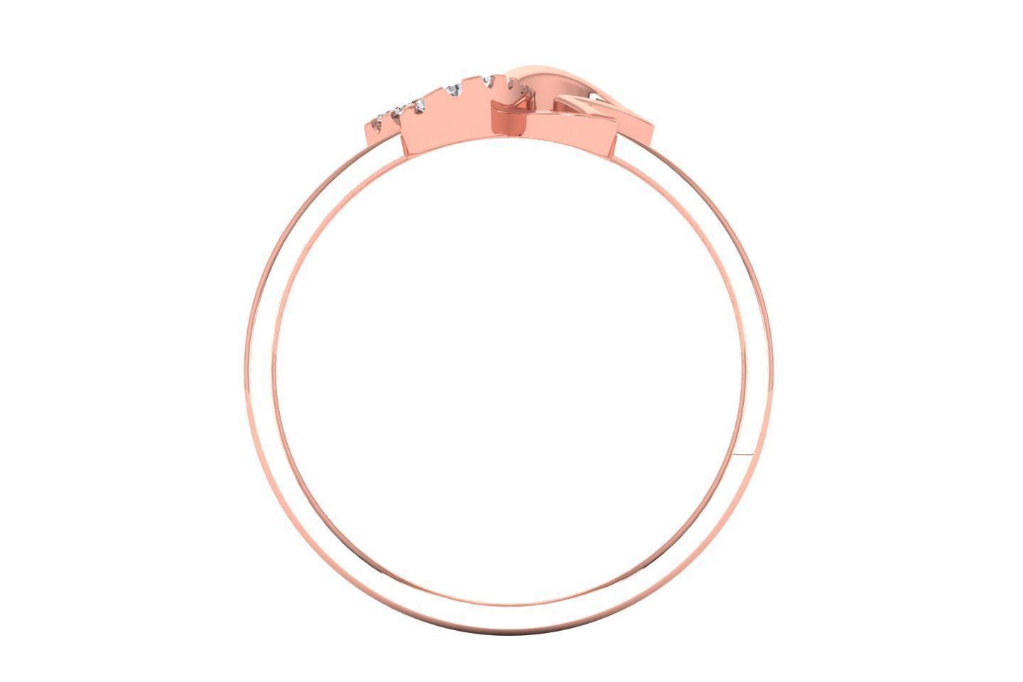 Solitaire Wedding Engagement Heart Ring 3D print model_1