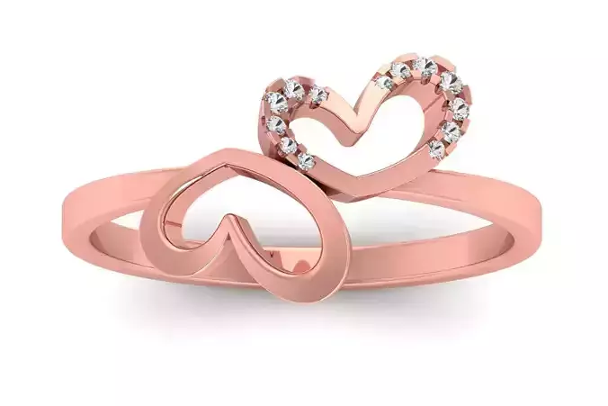 Solitaire Wedding Engagement Heart Ring 3D print model