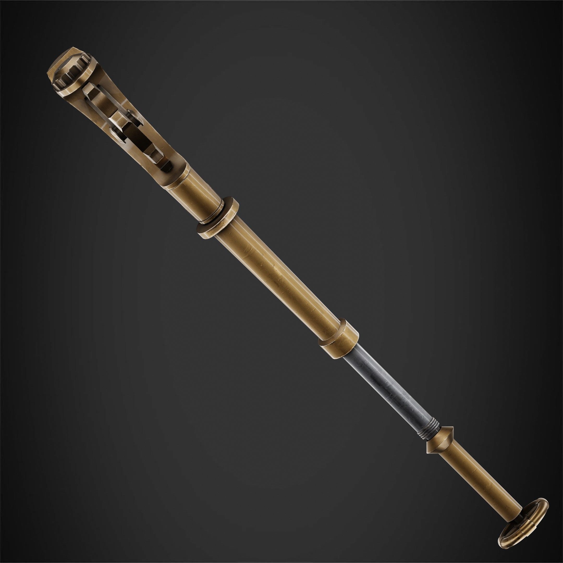 Arcane Ekko Fireflight Mace for Cosplay 3D print model_5