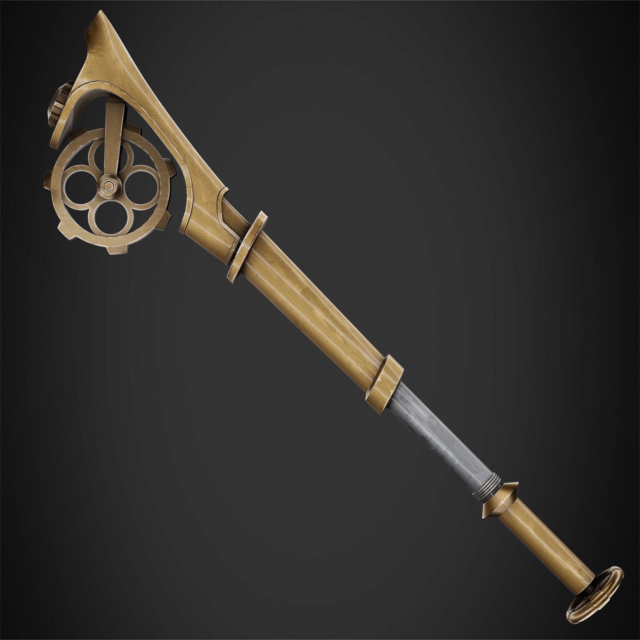 Arcane Ekko Fireflight Mace for Cosplay 3D print model_7