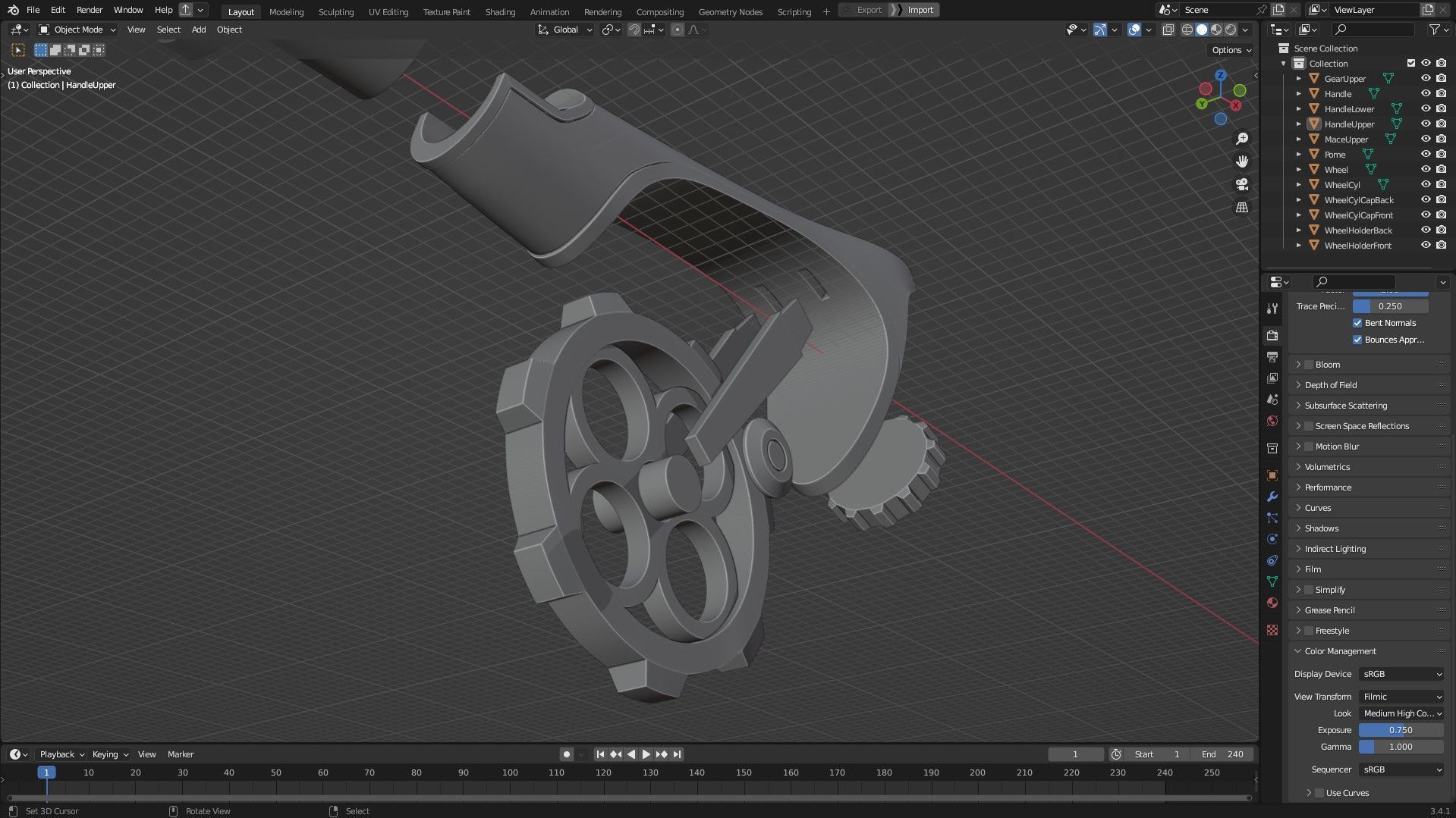 Arcane Ekko Fireflight Mace for Cosplay 3D print model_14
