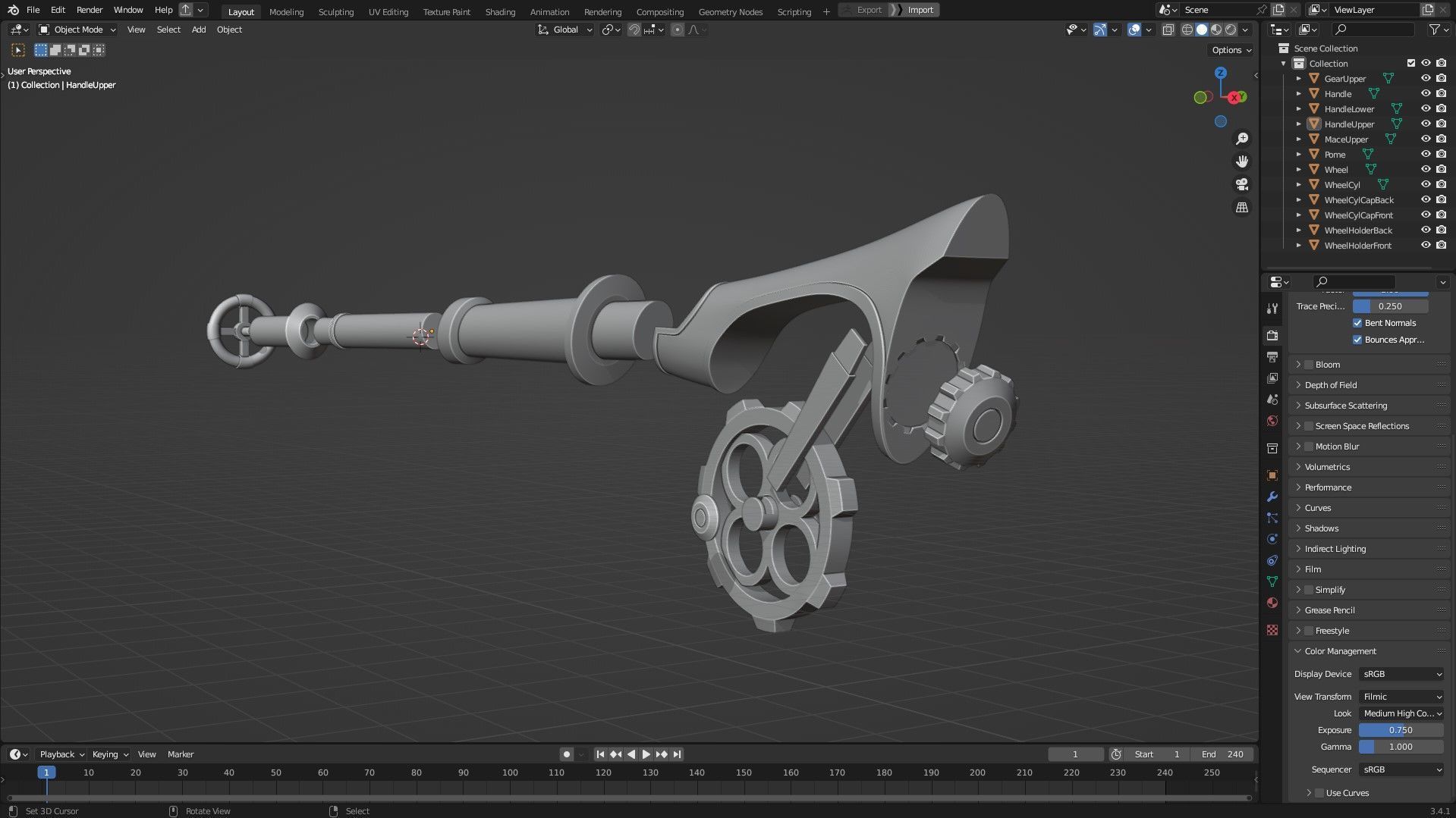 Arcane Ekko Fireflight Mace for Cosplay 3D print model_12