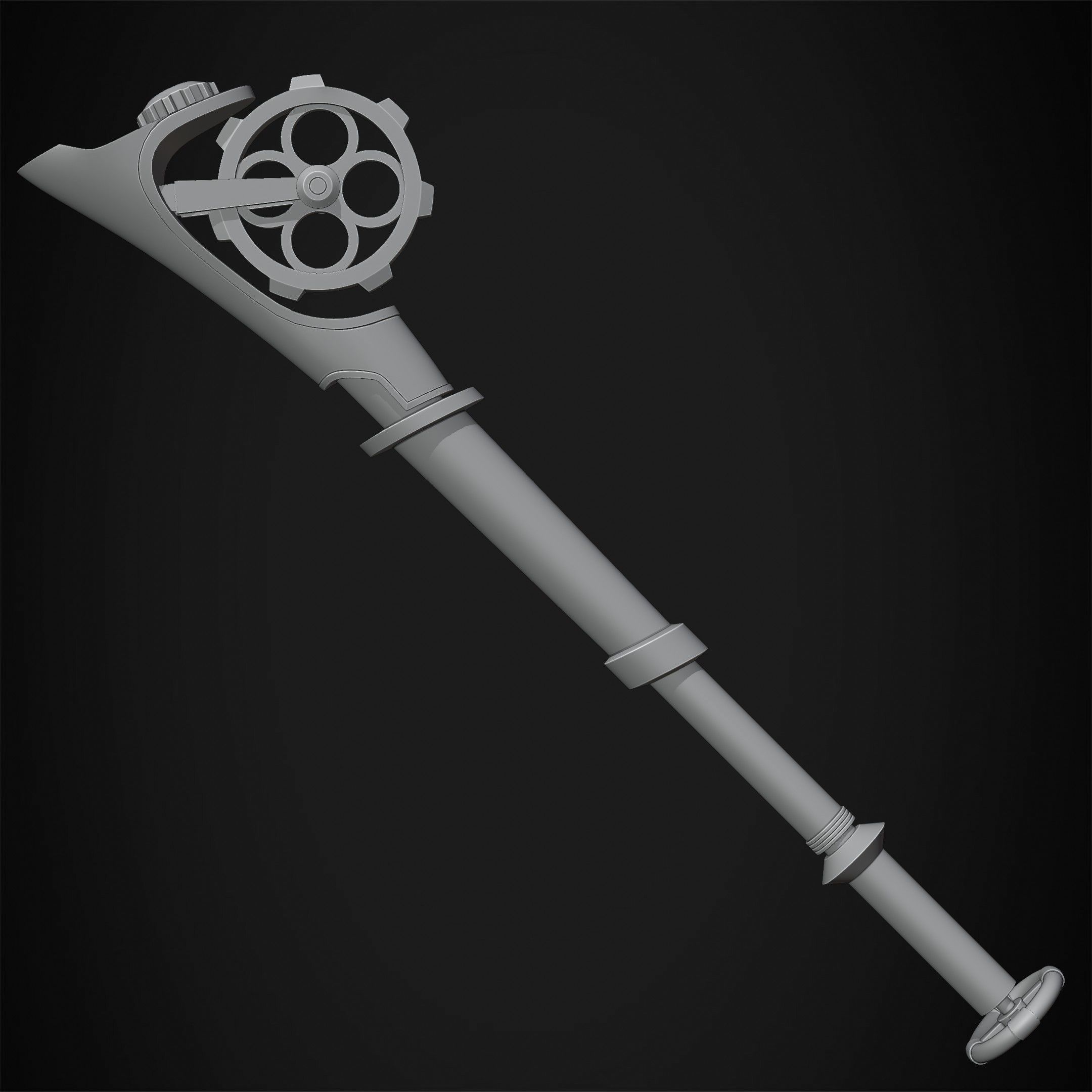 Arcane Ekko Fireflight Mace for Cosplay 3D print model_15