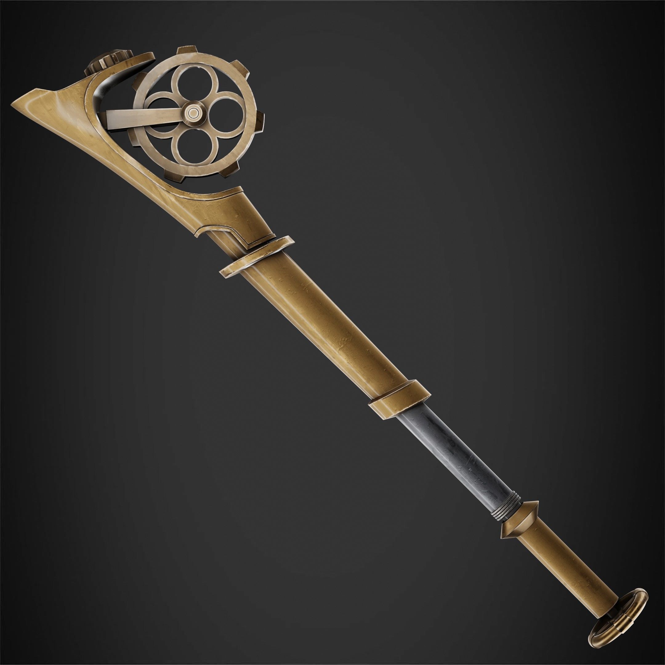 Arcane Ekko Fireflight Mace for Cosplay 3D print model_3