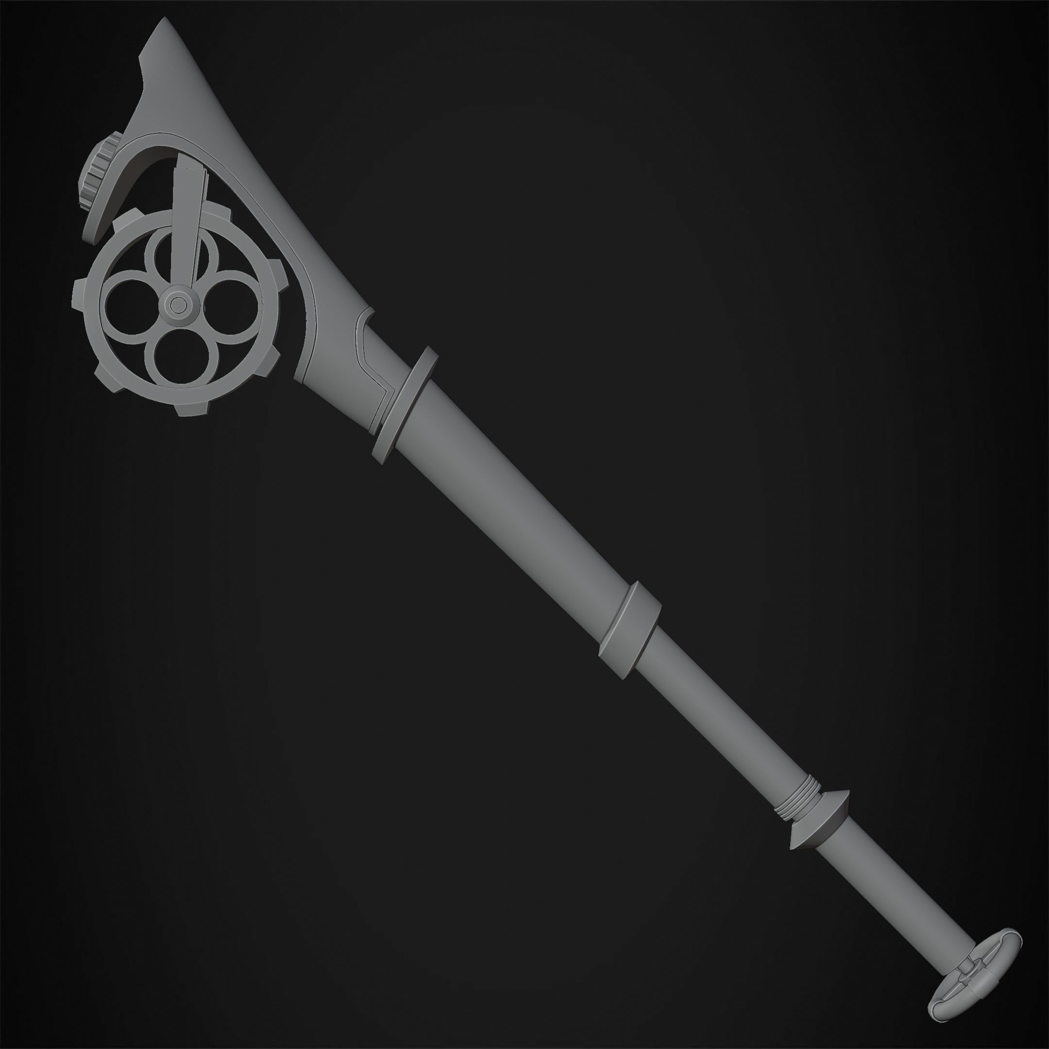 Arcane Ekko Fireflight Mace for Cosplay 3D print model_23