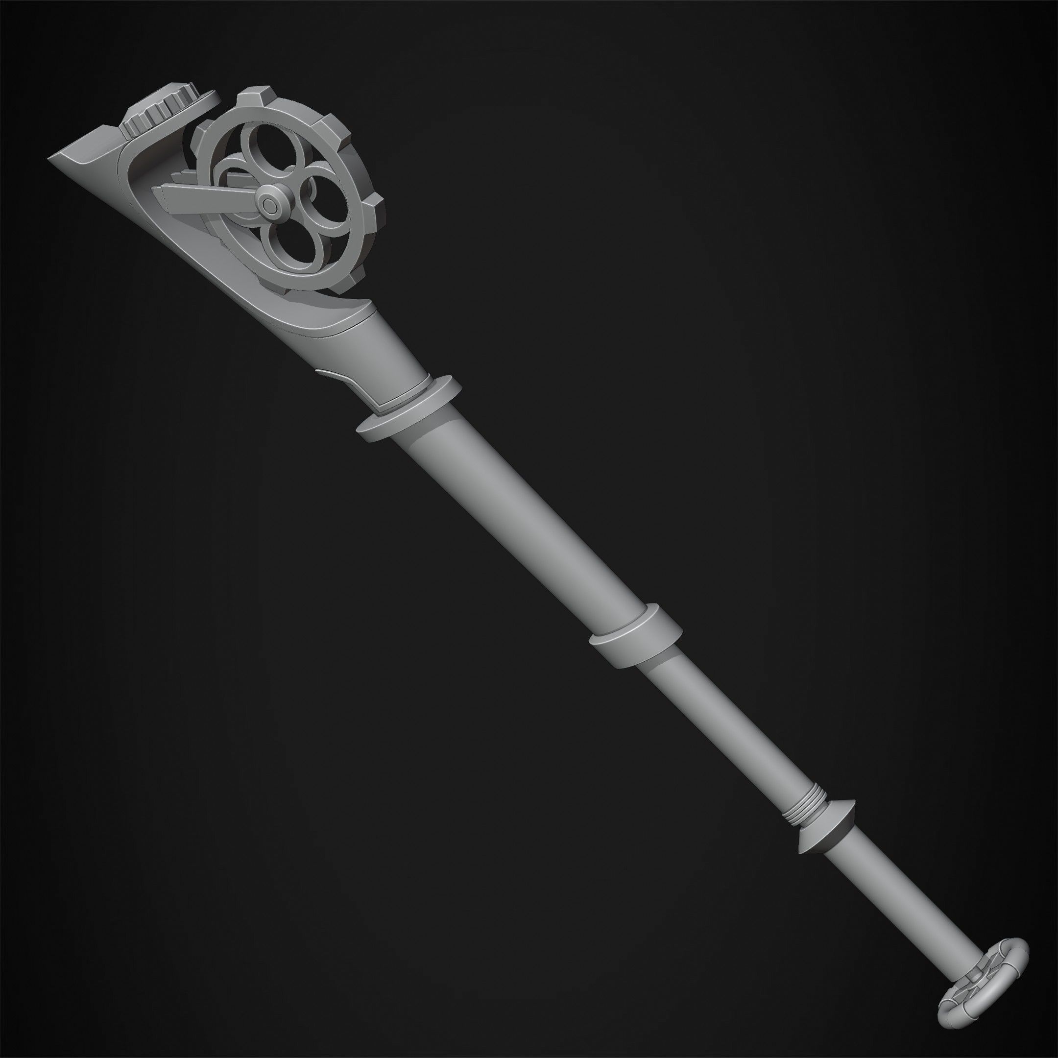 Arcane Ekko Fireflight Mace for Cosplay 3D print model_17