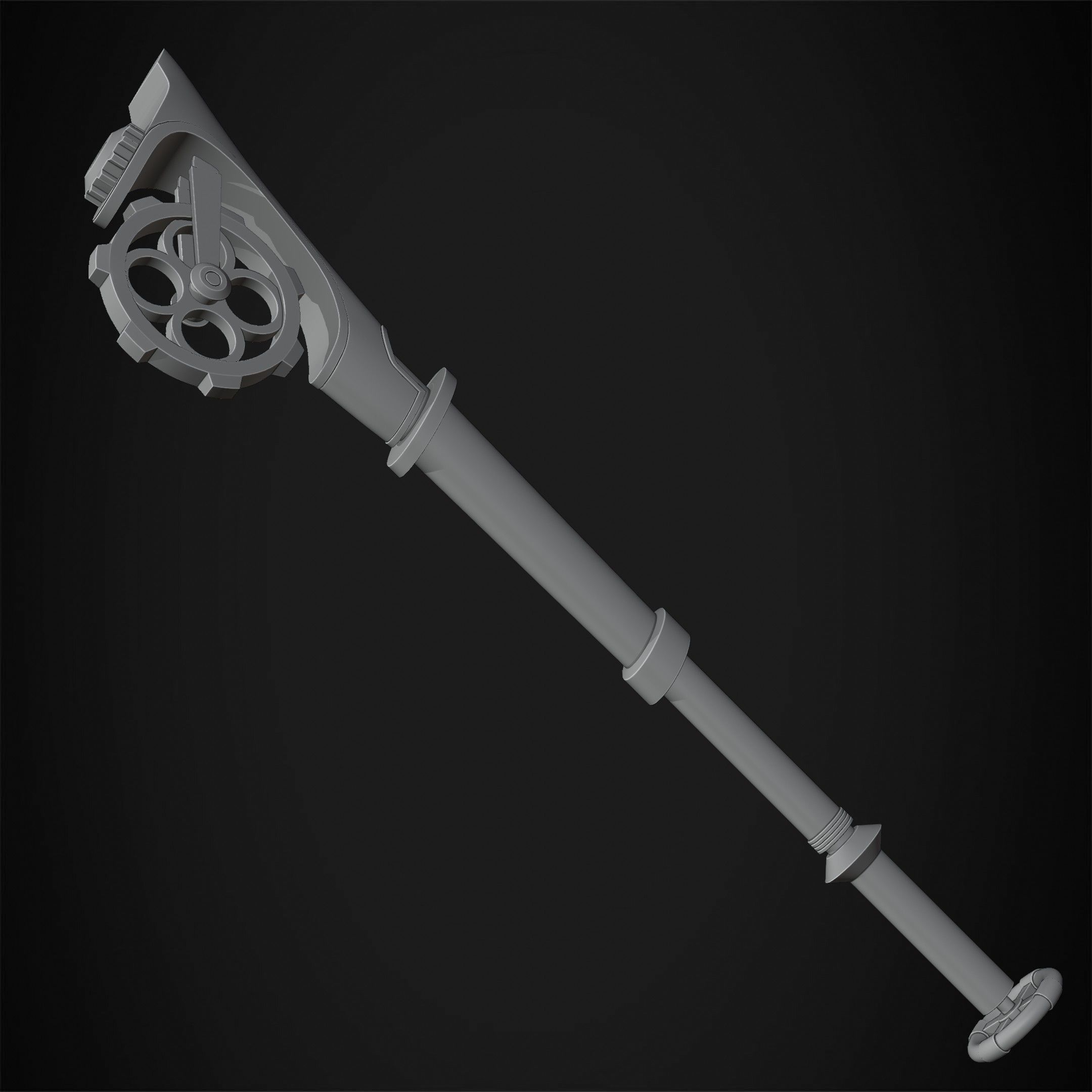 Arcane Ekko Fireflight Mace for Cosplay 3D print model_22