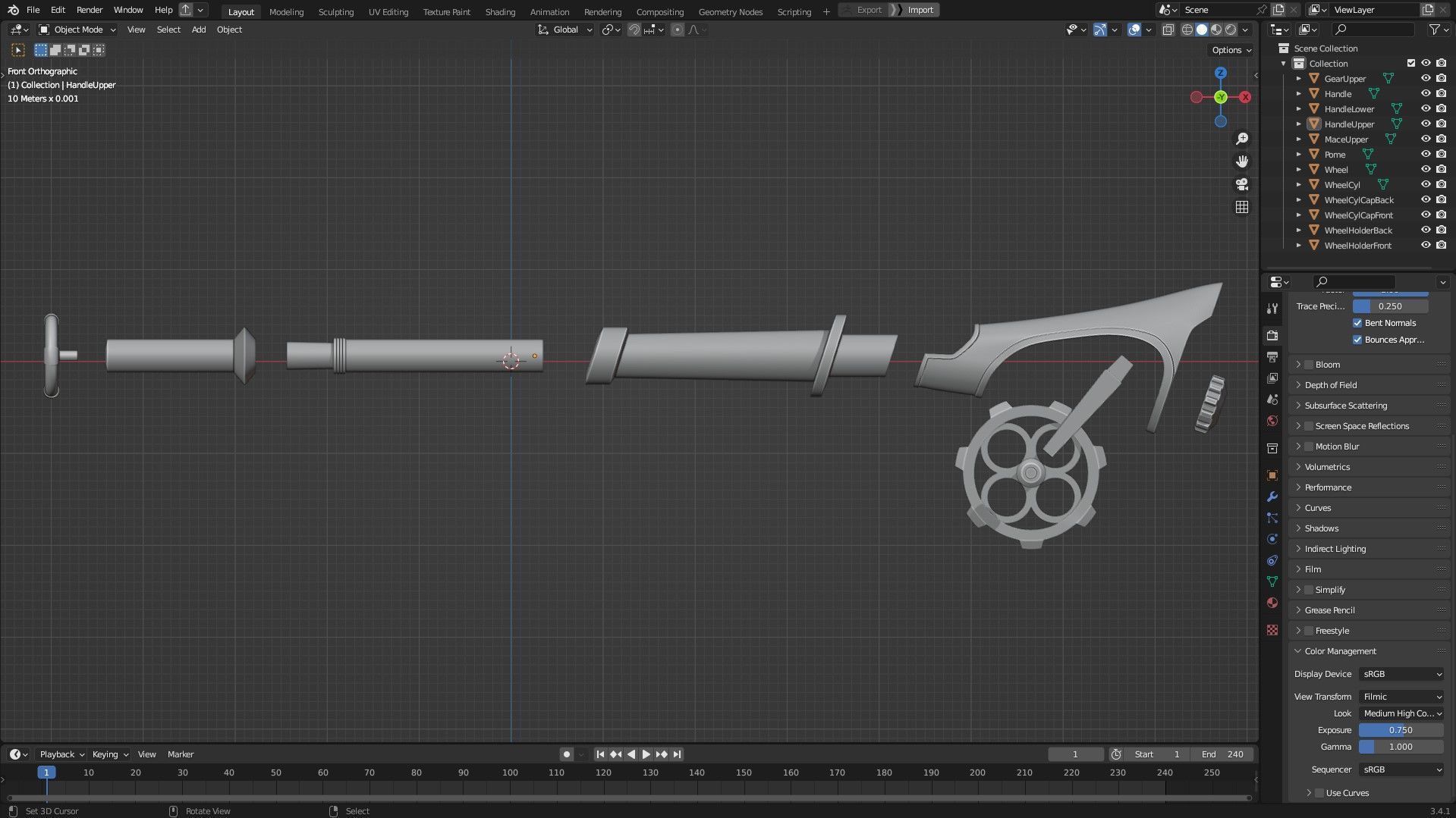 Arcane Ekko Fireflight Mace for Cosplay 3D print model_11