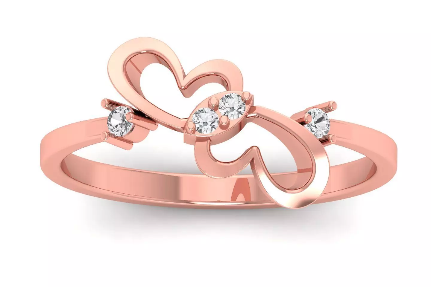 Solitaire Wedding Engagement Heart Ring 3D print model_0