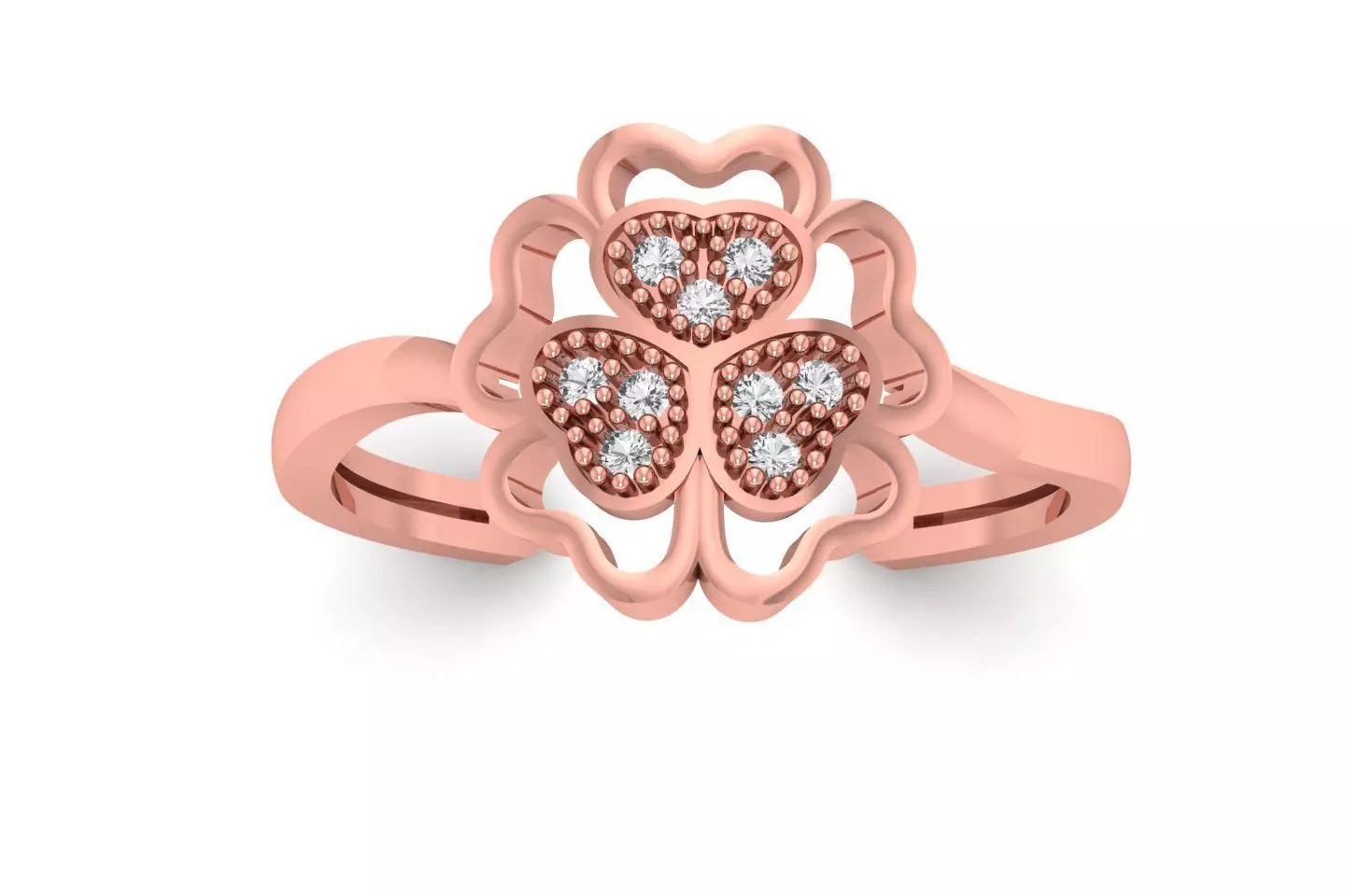 Solitaire Wedding Engagement Adjustable  Heart Ring 3D print model_0